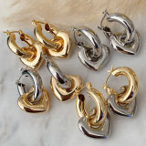 Heart drop earrings