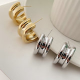 Double line metal moon hoops