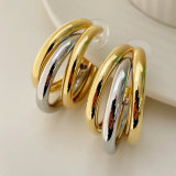 Fashion three fan shape earrings