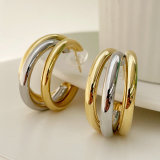Fashion three fan shape earrings
