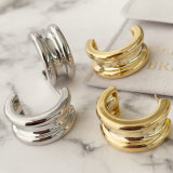 Double line metal moon hoops