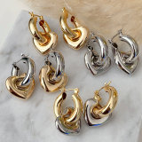 Heart drop earrings