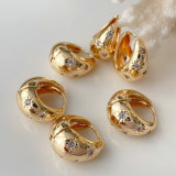Star hoop earrings