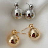 Gold ball earrings