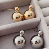 Gold ball earrings