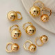 Gold ball drop earrings