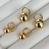 Gold ball drop earrings