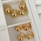 Gold ball drop earrings
