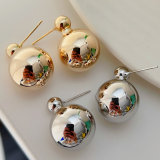 Gold ball earrings