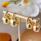 Gold ball drop earrings