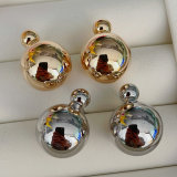 Gold ball earrings