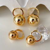 Gold ball drop earrings