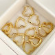 Pave heart earrings