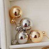 Gold ball earrings