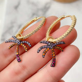 Coconut tree pendant earrings