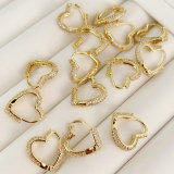 Pave heart earrings