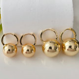 Gold ball drop earrings