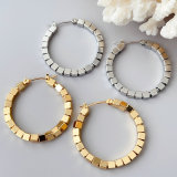 Bling square hoop earrings 30CM