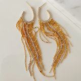 Bling long tassel earrings