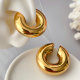 Big stainless steel chunky ear cuff
