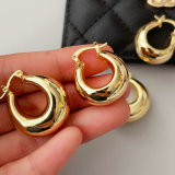 Gold chunky hoop earrings