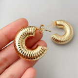 Chunky hoop basic earrings