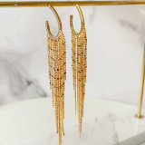 Bling long tassel earrings