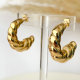Metal chunky twist earrings