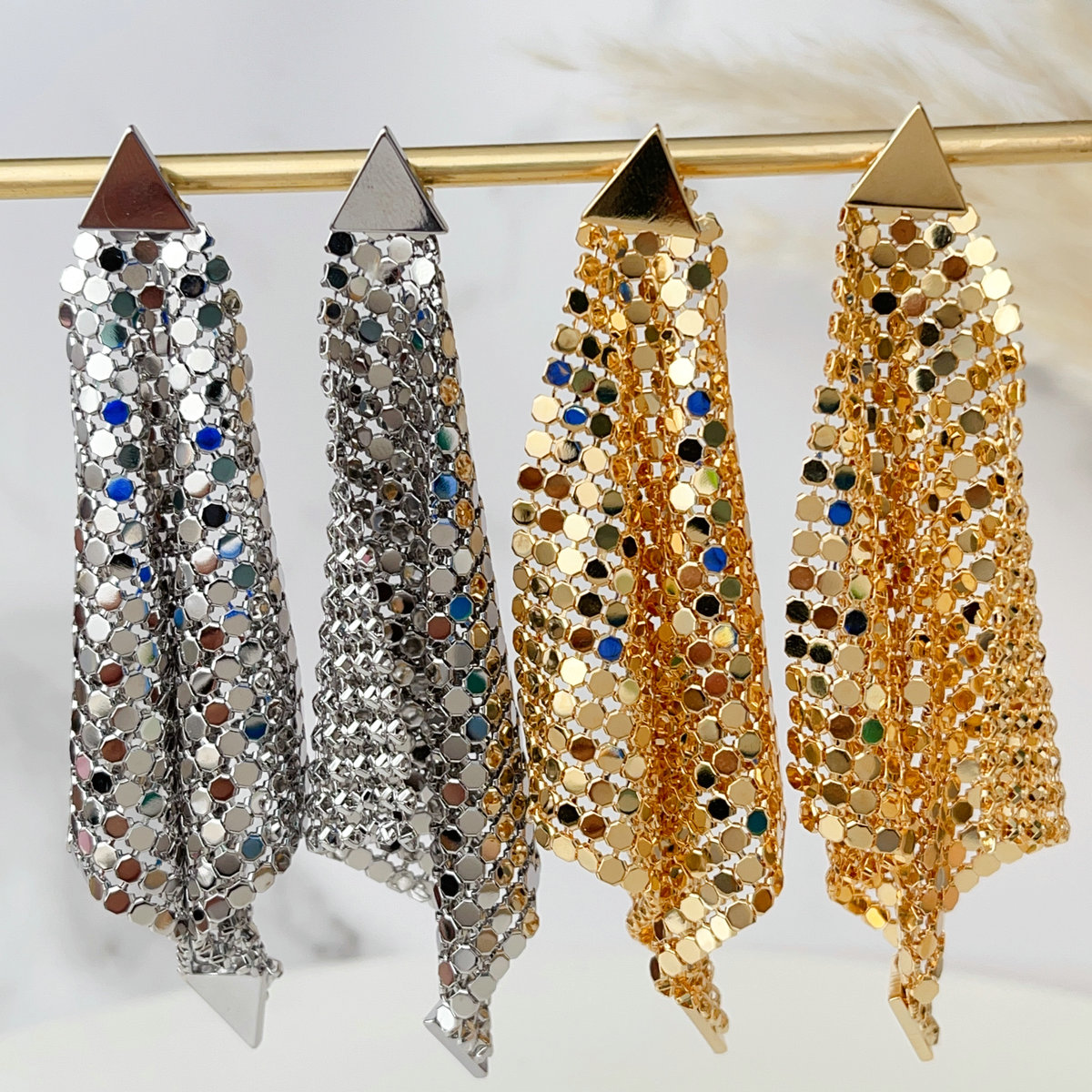 Bling fashion chain earrings
