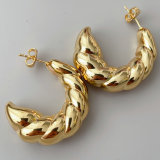 Metal chunky twist earrings
