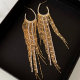 Bling long tassel earrings