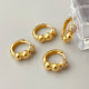 Mini pave ball hoop basic earrings 14mm