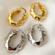 Metal twisr hoop earrings