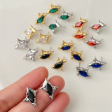 pave arrow earrings stud