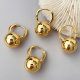 Solid Gold Ball Earrings