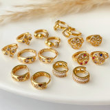 Pave basic hoop earrings 14mm