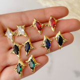 pave arrow earrings stud