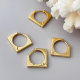 Metal square hoop basic earrings