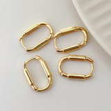 U shape pin hoop earrings