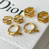 Pave pin snake basic hoop earrings 14mm