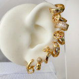 Pave basic hoop earrings 14mm