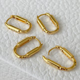 U shape pin hoop earrings