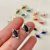 pave arrow earrings stud