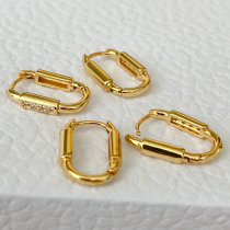 U shape pin hoop earrings