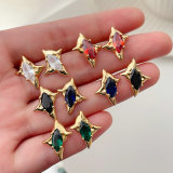 pave arrow earrings stud