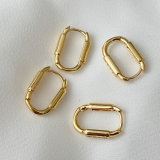 U shape pin hoop earrings
