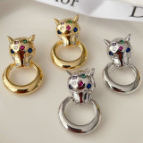 Pave tiger earrings