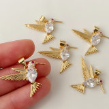 Small pave bird charm