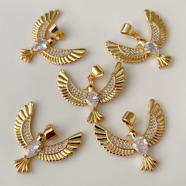 Pave eagle pendant