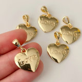 Heart shape pendant with  love  words